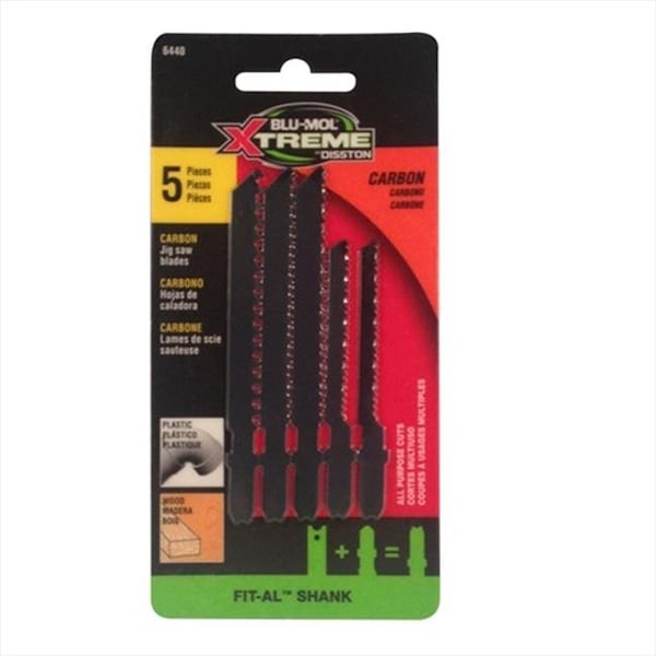 Disston Disston 6440 Blu-Mol Xtreme Wood Cutting Carbon Fit-Al Jig Saw Set; 5 Pieces 6440 - main